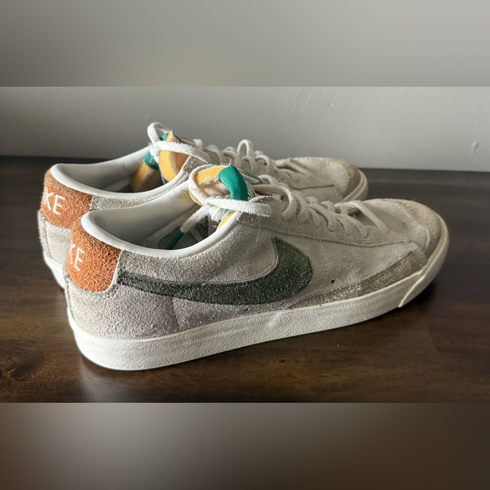 Nike Blazer Low '77 PRM Mens Sz 10 Ugly Duckling White Brown Green DM7582-100